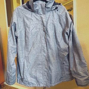 Marled Blue Eddie Bauer Rain Jacket (Lined)